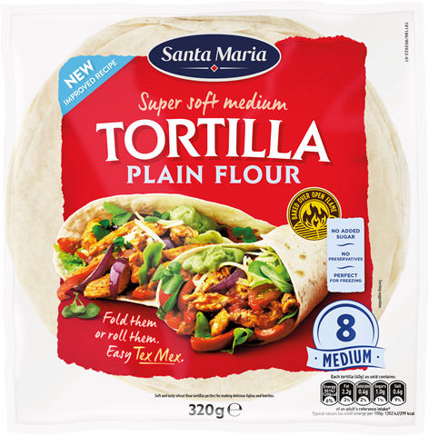 Santa Maria Tortilla Plain Flour Wraps