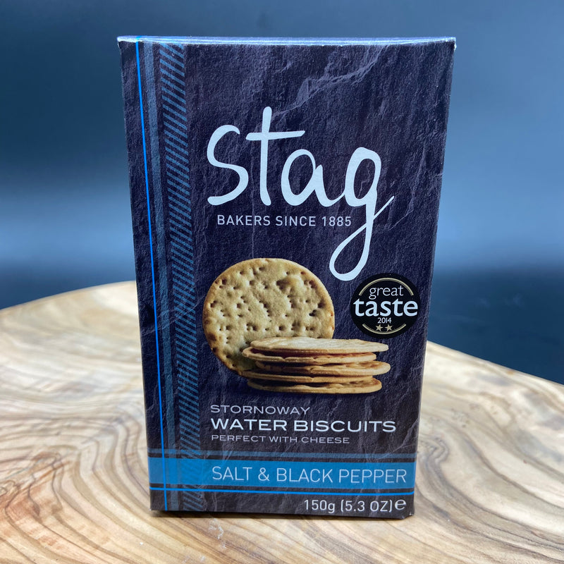 Stag Stornoway Water Biscuits - Salt and Black Pepper